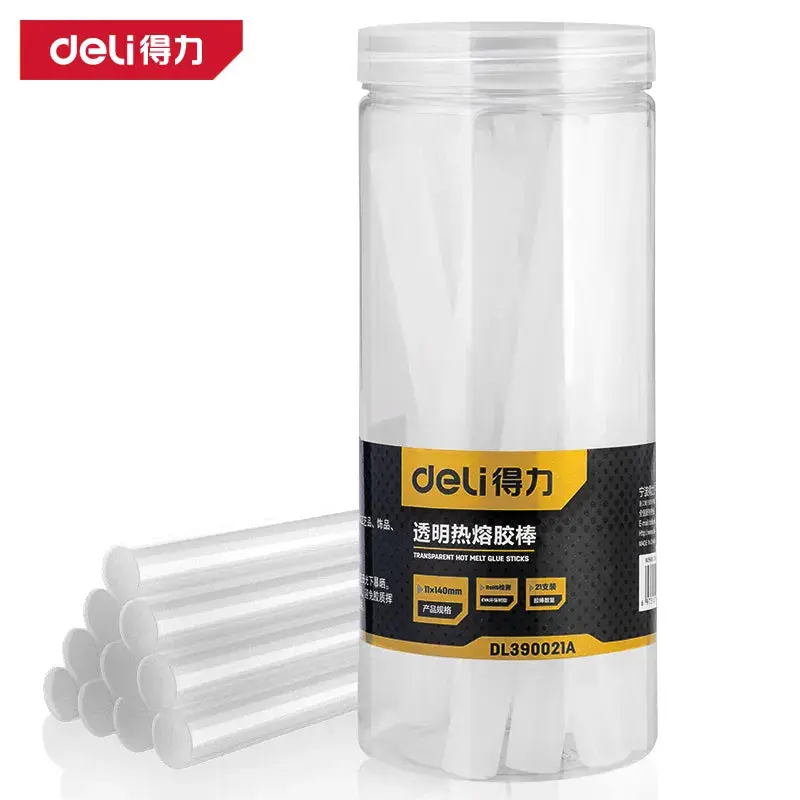 Deli Hot Melt Glue Stick 11x140mm Pack of 21 | DL390021A