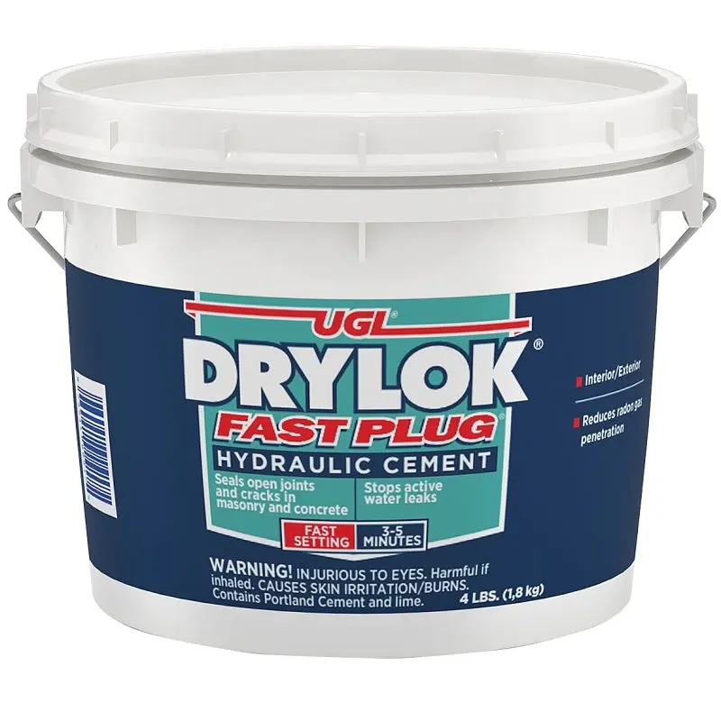 Drylok Fast Plug Series 00917 Hydraulic Cement, Gray, Powder, 4 lb