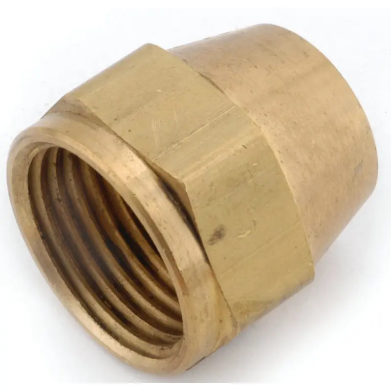 Anderson Metals 754014-08 Short Nut, 1/2 in, Flare, Brass