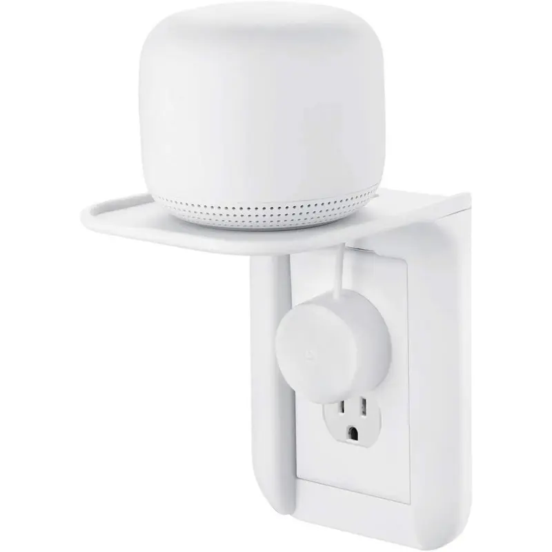 AC Outlet Mount for Google Nest Wi-Fi - Wall Outlet Shelf for Google Home, Nest Mini, Nest Hub, Dot Speaker, Sonos One.64 / box