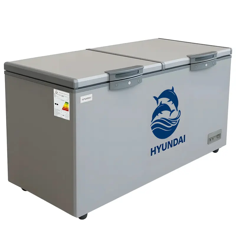 Hyundai Sliding Glass Chest Freezer 18 CuFt | HBM1800Silver