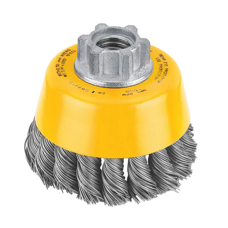 Twist knot wire cup brushes | D65