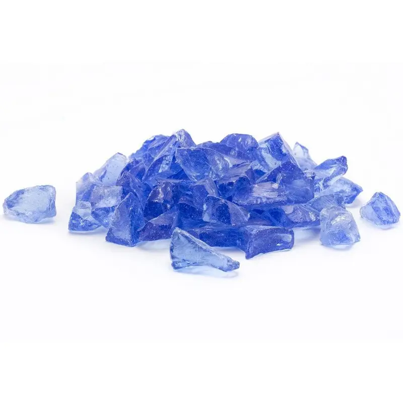 1/2 in. 25 lb. Medium Royal Blue Landscape Fire Glass