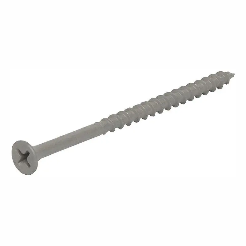 #8 x 3 in. Philips Bugle-Head Coarse Thread Sharp Point Polymer Coated Exterior Screws (25 lbs./Pack)