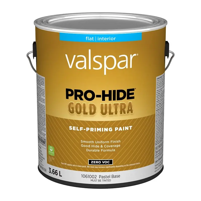 Pro-Hide Gold Ultra 029.1061002.007 Interior Self-Priming Paint, Flat, Pastel, 1 gal, 37 sq-m Coverage Area