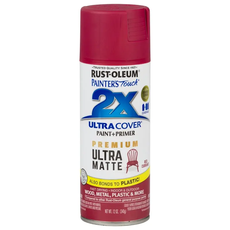 Rust-Oleum 331190 Spray Paint, Matte, Red Currant, 12 oz, Can