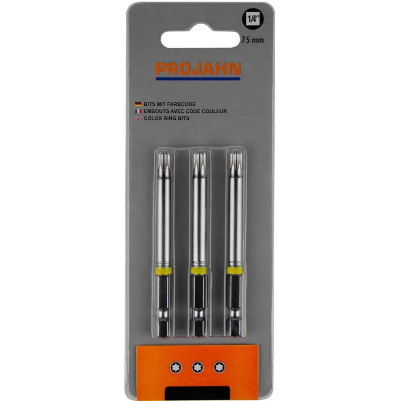 1/4 TX color bit T25 75 mm 3pcs | 1834-03