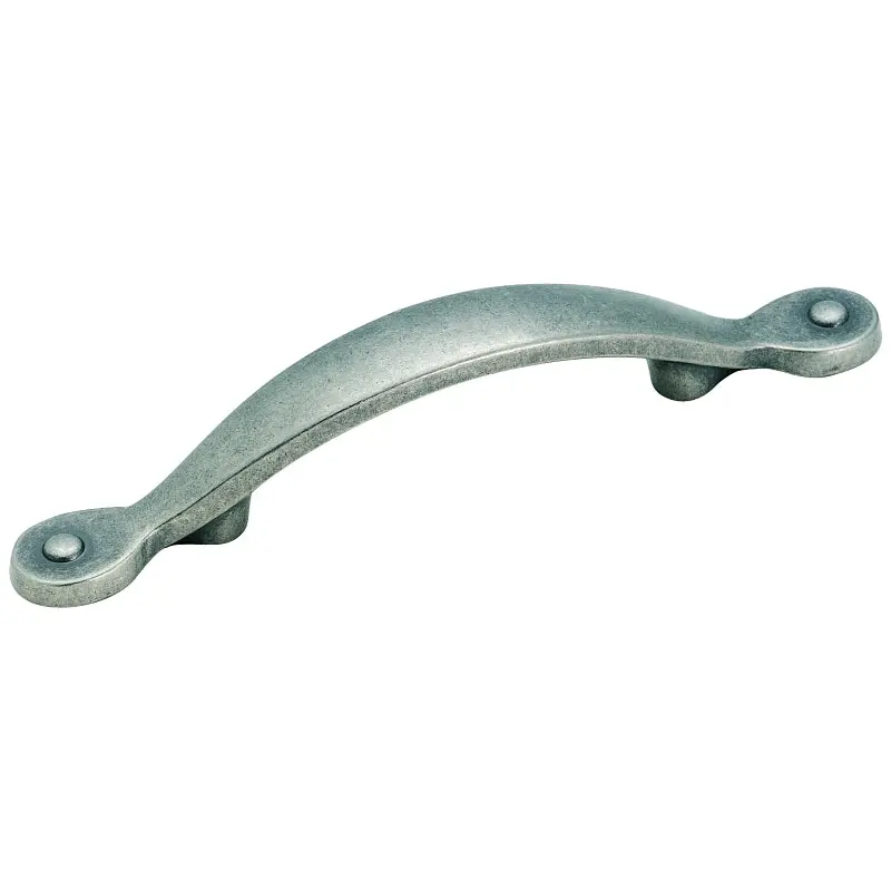 Amerock Inspirations Series BP1590WN Cabinet Pull, 5-1/2 in L Handle, 1 in Projection, Zinc, Weathered Nickel