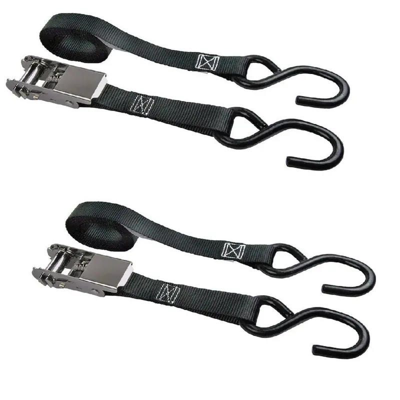 8 ft. x 1 in. x 500 lbs. Stainless Steel Ratchet (2-Pack)