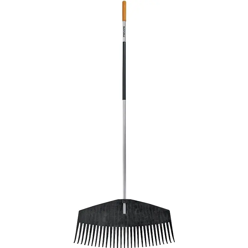 Fiskars 96605935 Leaf Rake, Plastic Tine, 29-Tine, Aluminum Handle, 67 in L Handle