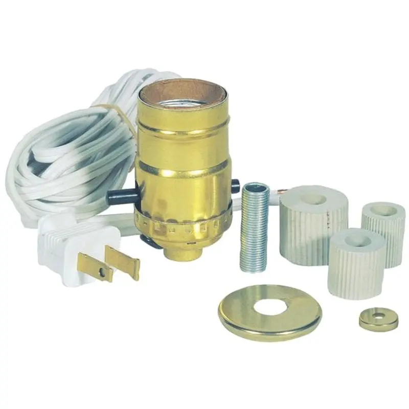 Westinghouse 7002500 Lamp Kit, Plug-In, Sockets, Metal, Brass, For: Standard Base 150 W Bulb