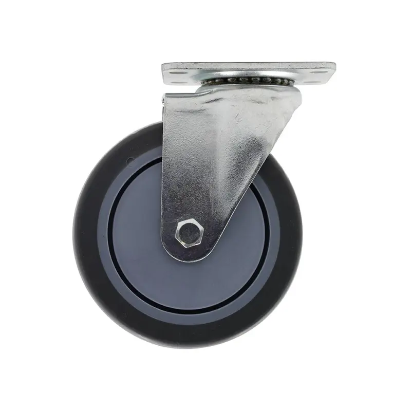 5 in. Medium Duty Gray TPR Swivel Plate Caster with 350 lbs. Weight Capacity1.9532756 / each