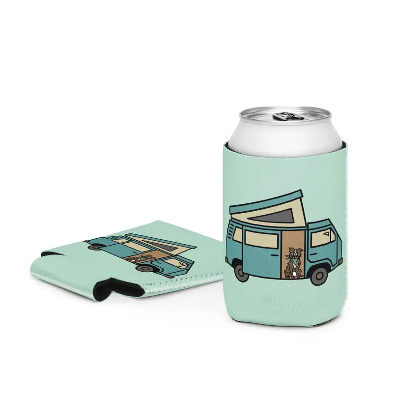 Dog in Van Can CoozieRegular 12 oz