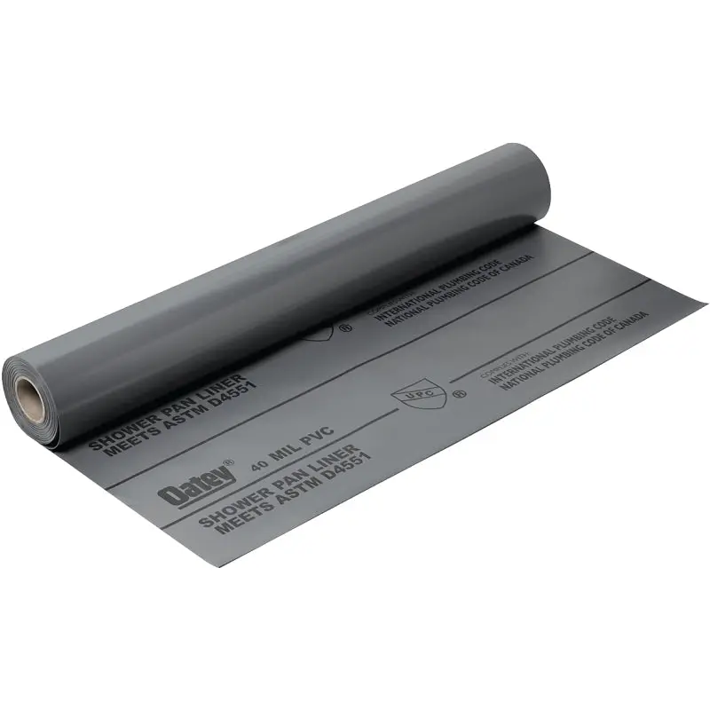 Oatey 41594 Shower Pan Liner, 40 ft L, 5 ft W, PVC, Gray