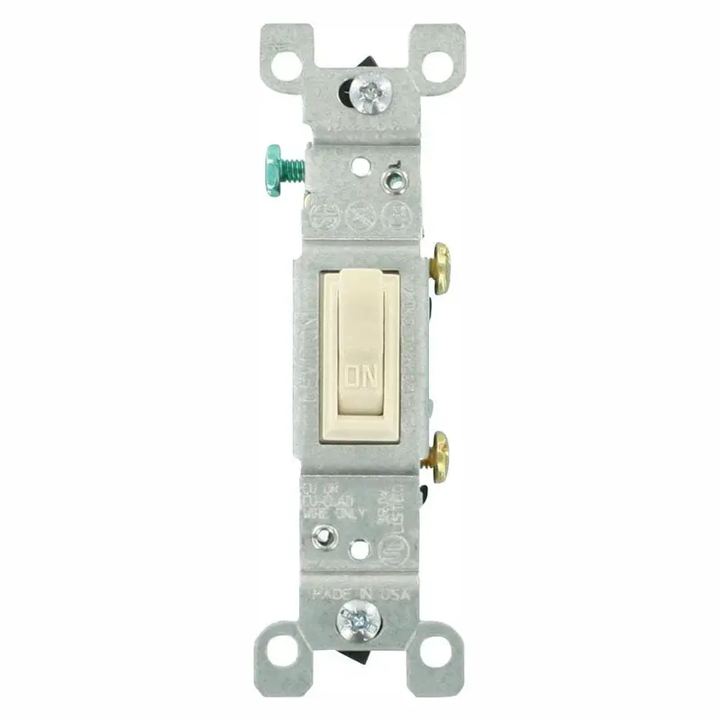 15 Amp Single-Pole Toggle Switch, Light Almond (10-Pack)0.13 / each