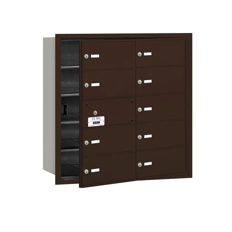 3600 Series Bronze Private Front Loading 4B Plus Horizontal Mailbox with 10B Doors (9 Usable)Bronze / 90.0 / 29