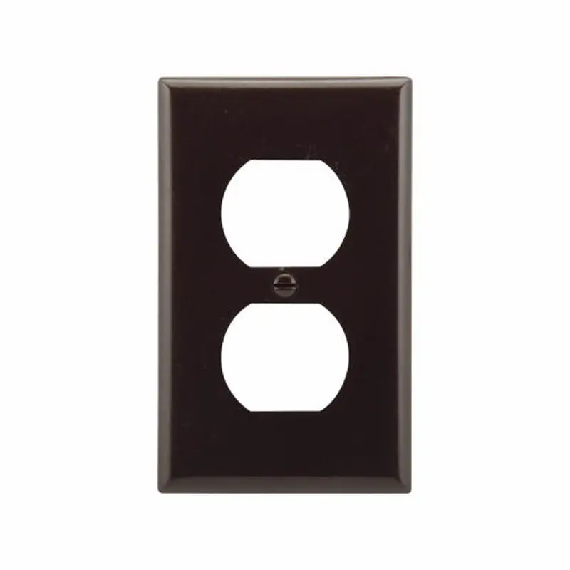 Eaton Cooper Wiring Duplex Receptacle Wallplate, Brown1 Gang / Brown