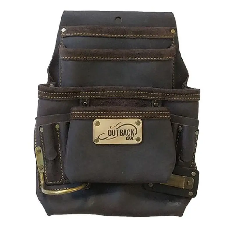 OX P263701  PRO 10-POCKET TOOL/FASTENER POUCH, OIL-TANNED LEATHER