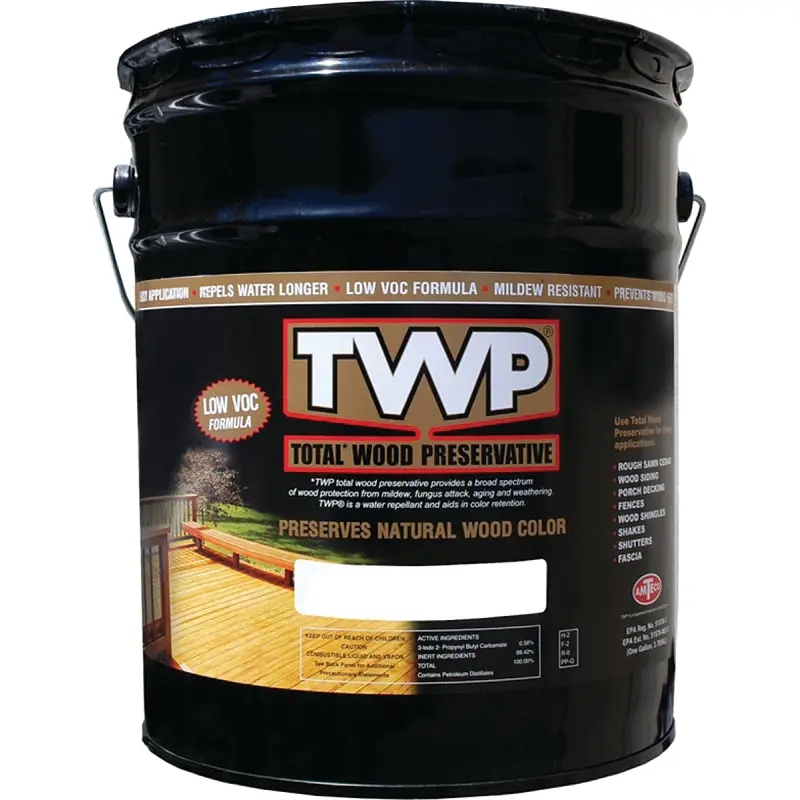 TWP 1500 Series TWP-1504-5 Stain and Wood Preservative, Black/Walnut, Liquid, 5 gal