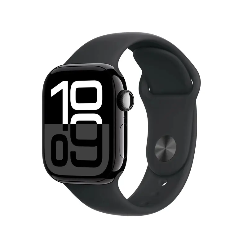 Apple Watch Series10 GPS 42mm Jet Black Aluminium Case | Black Sport Band
