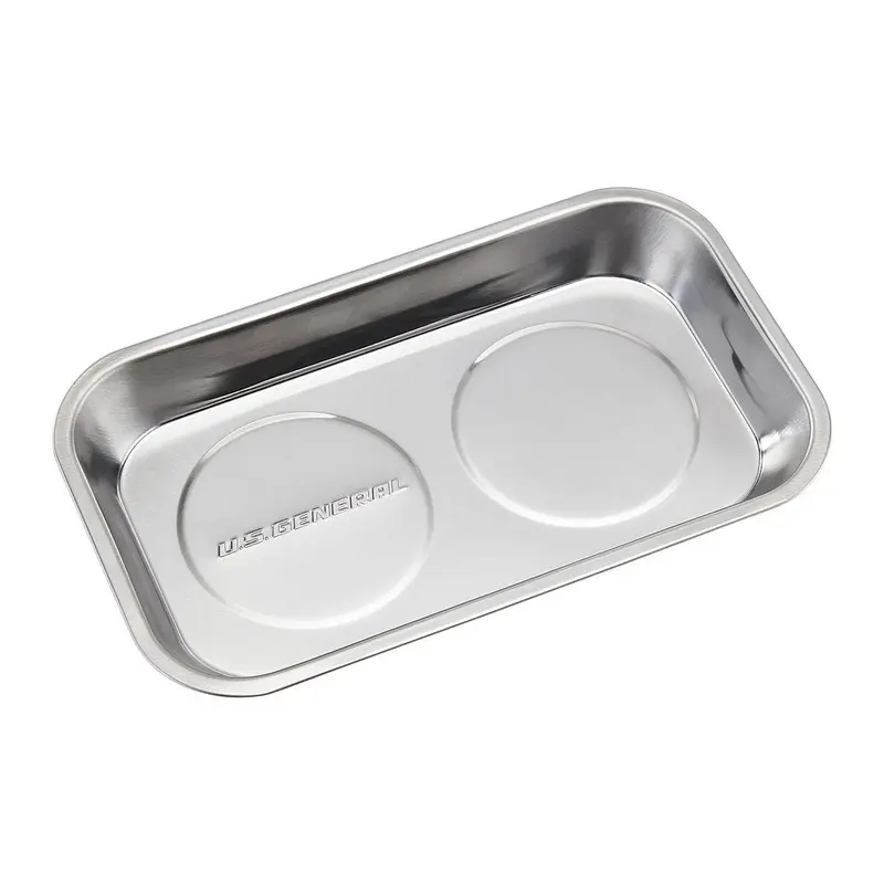 9-1/2 in.  x 5-1/2 in.  Magnetic Stainless Steel Parts Tray