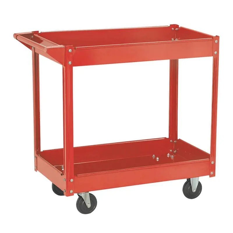 30 In. x 16 In. Two Shelf Steel Service Cart
