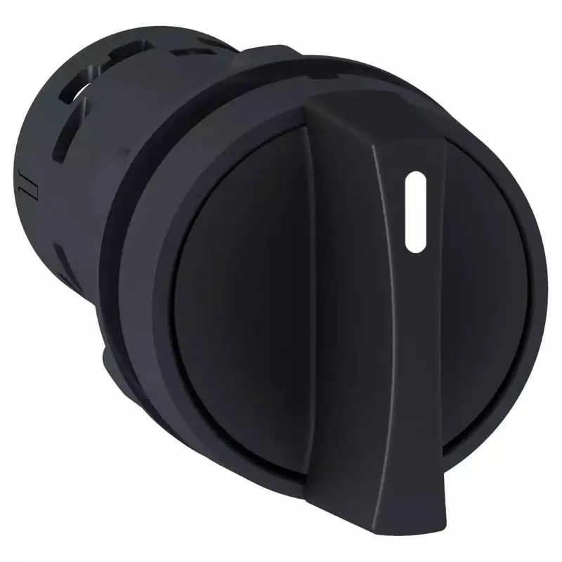 Monolithic selector switch, plastic, black, 22mm, 2 positions, | XB7ND21