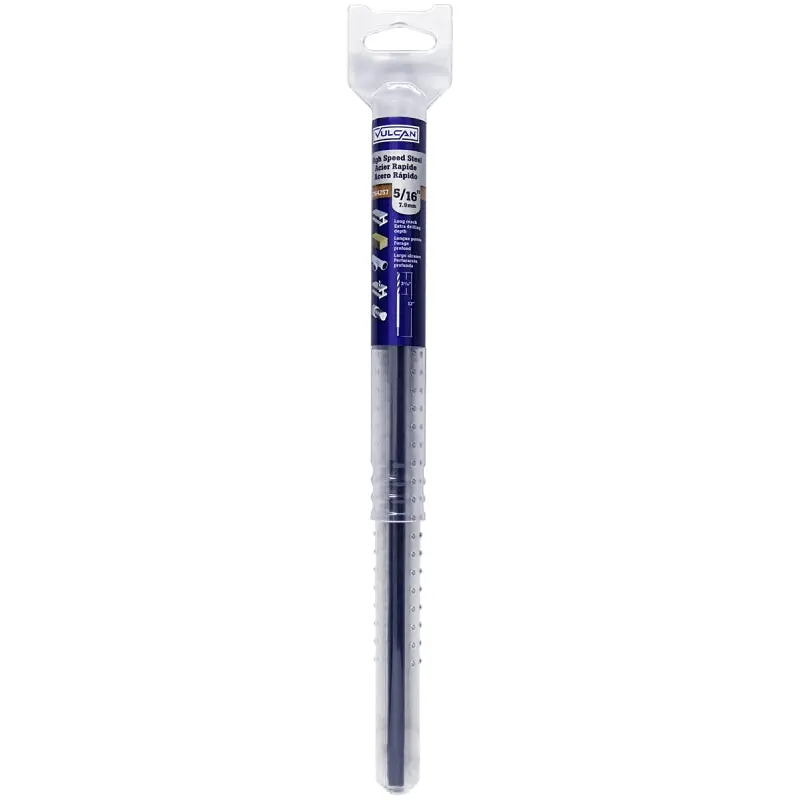 Vulcan Drill Bit, 5/16 in Dia, 12 in OAL, Flat Shank