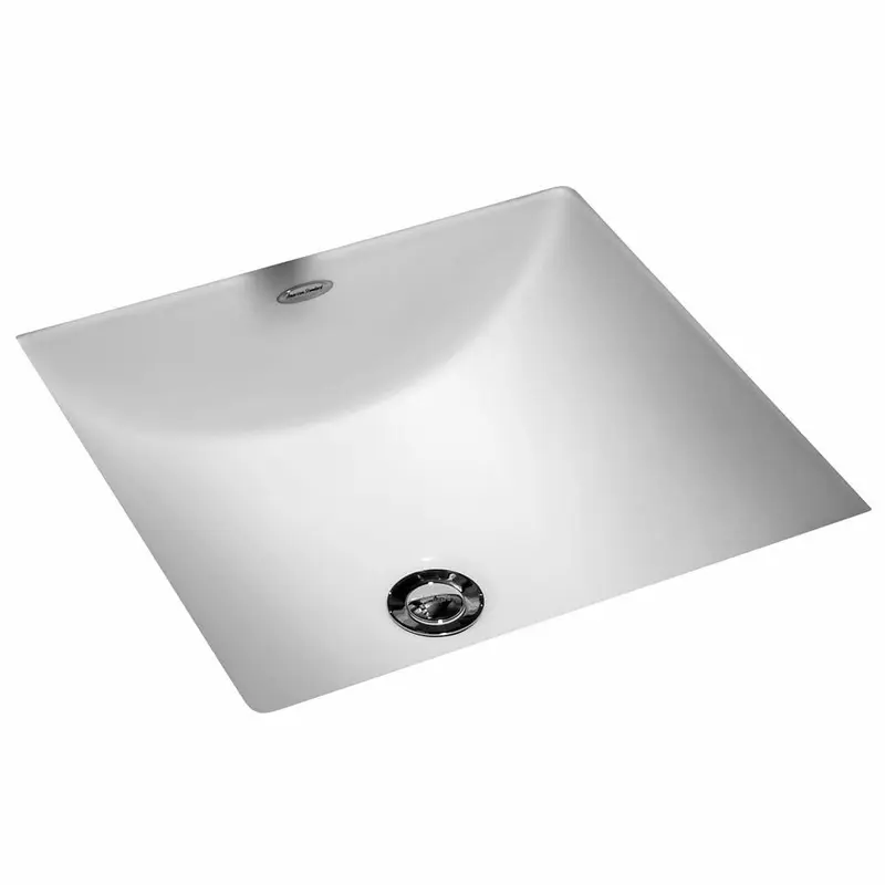 American Standard Studio Carre Square Undercounter Bathroom Sink with Less Faucet Deck in WhiteBone / 17