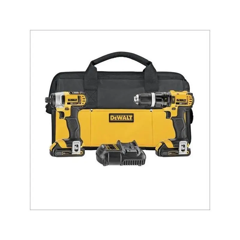DEWALT | DCK285C 20V MAX* Lithium-Ion Compact Hammerdrill Impact Driver Combo Kit (1.5 Ah)
