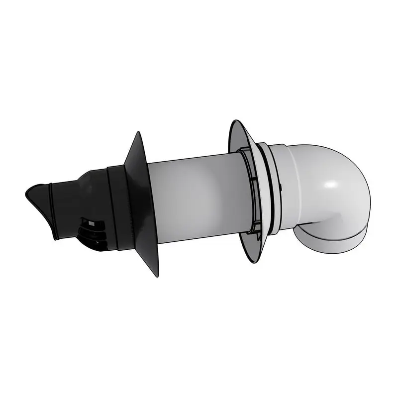 3 in. / 5 in. x 21 in. Plastic Condensing Horizonatal Termination Vent Kit for Rinnai SE and SE  Tankless Water Heaters4 / 7.87