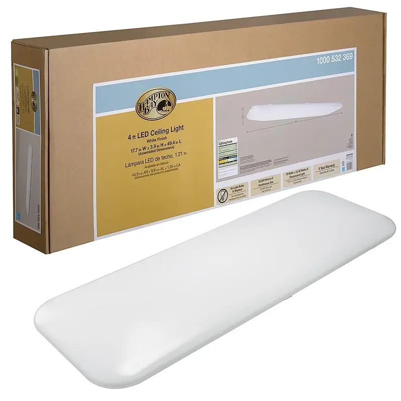 4 ft. x 1.5 ft. White Traditional LED Ceiling Flushmount