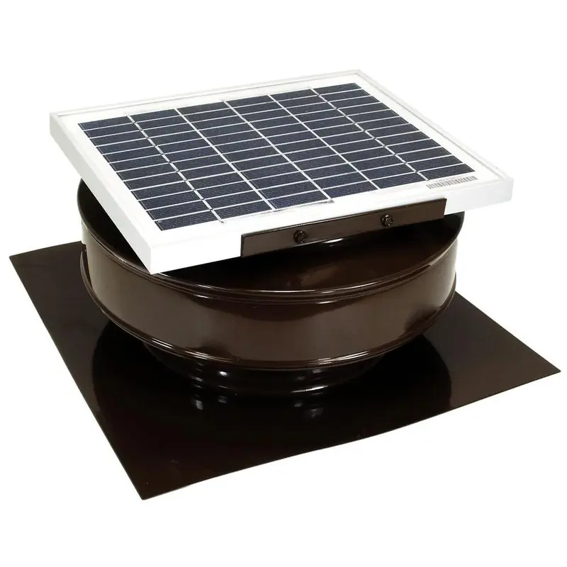 365 CFM Brown Aluminum Solar Powered Attic Fan365 / White / 4