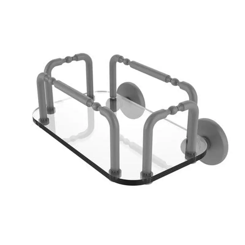 Allied Brass Skyline Wall Mounted Guest Towel Holder in Matte Gray