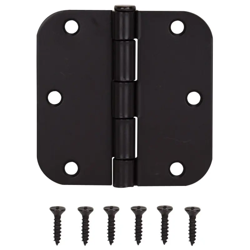 ProSource 20347ORX Door Hinge, Steel, Oil-Rubbed Bronze, Loose Pin, 180 deg Range of Motion, Screw Mounting