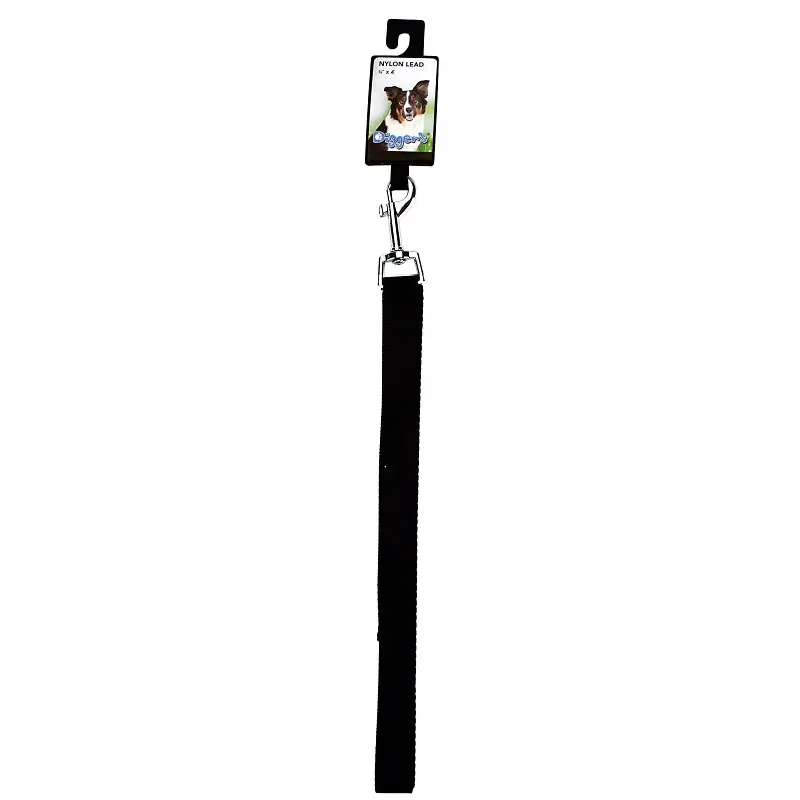 Digger's 2930003 Lead, 48 in L, 5/8 in W, Nylon Line, Black