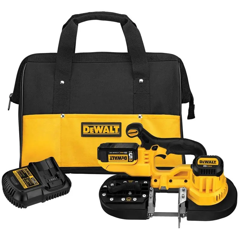 20-Volt MAX Lithium-Ion Cordless Band Saw Kit with Battery 5Ah, Charger and Contractor Bag1 Battery Included / 10.4