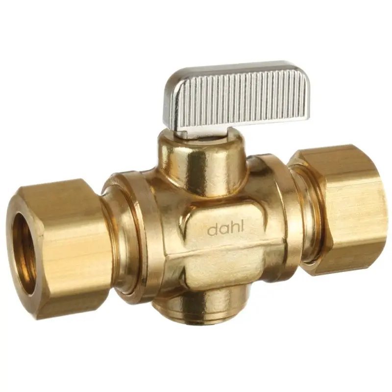 DAHL mini-ball 521LB-33-33-BAG In-Line Stop and Isolation Valve, 5/8 in Connection, Compression, 250 psi Pressure