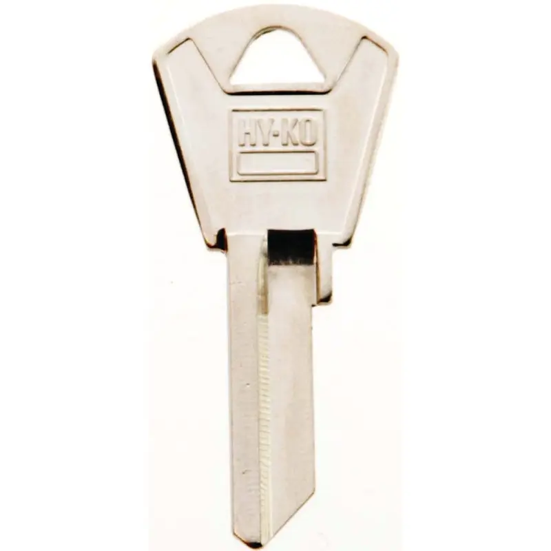 Hy-Ko 11010PZ1 Key Blank, Brass, Nickel, For: Papaiz Cabinet, House Locks and Padlocks