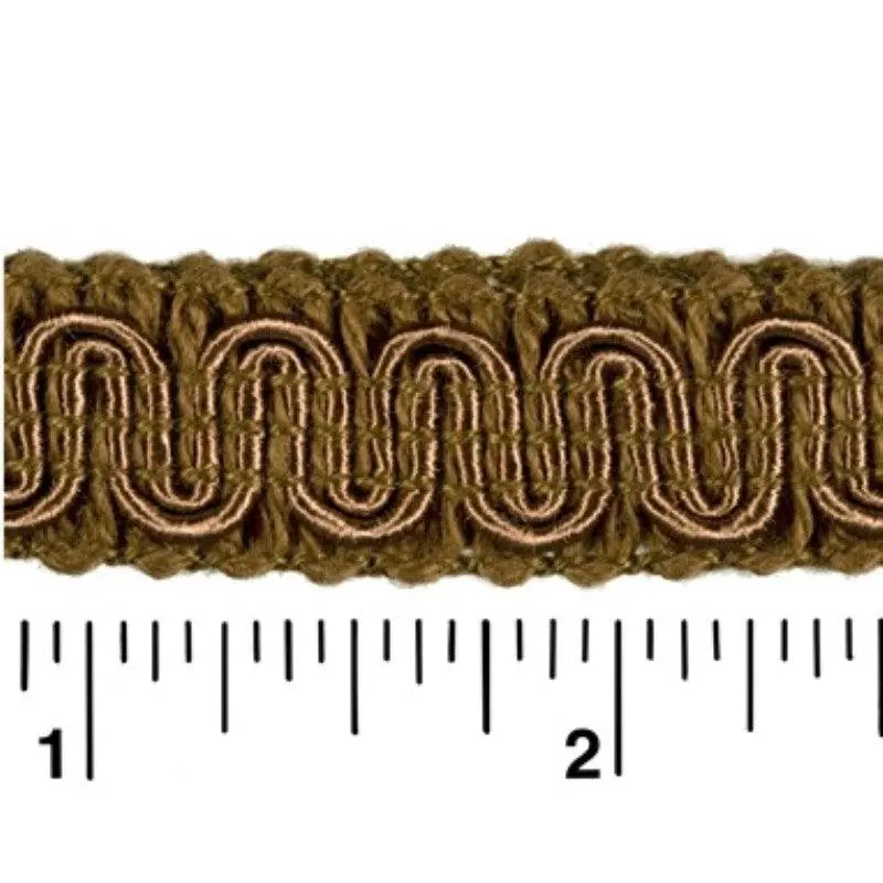 Rayon Scroll Gimp - E03 Brown 36 Yards