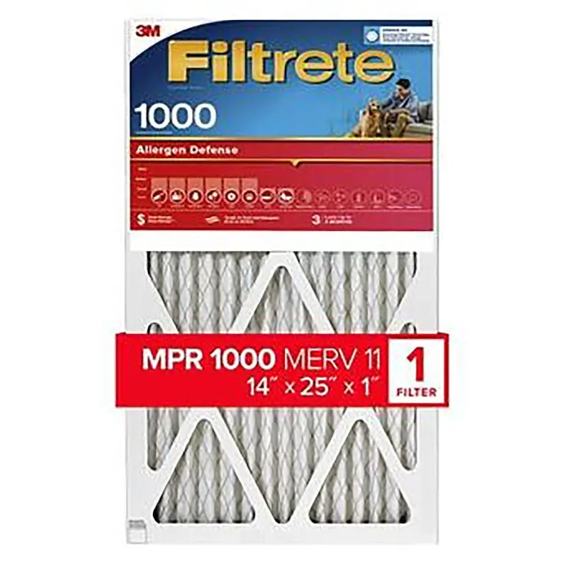 Filtrete 9804-4 Air Filter, 25 in L, 14 in W, 11 MERV, 1000 MPR, Polypropylene Frame