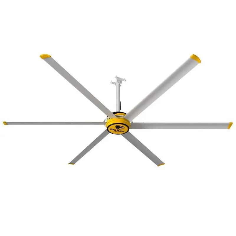 3025 10 ft. Indoor Yellow and Silver Aluminum Shop Ceiling Fan with Wall Controleach