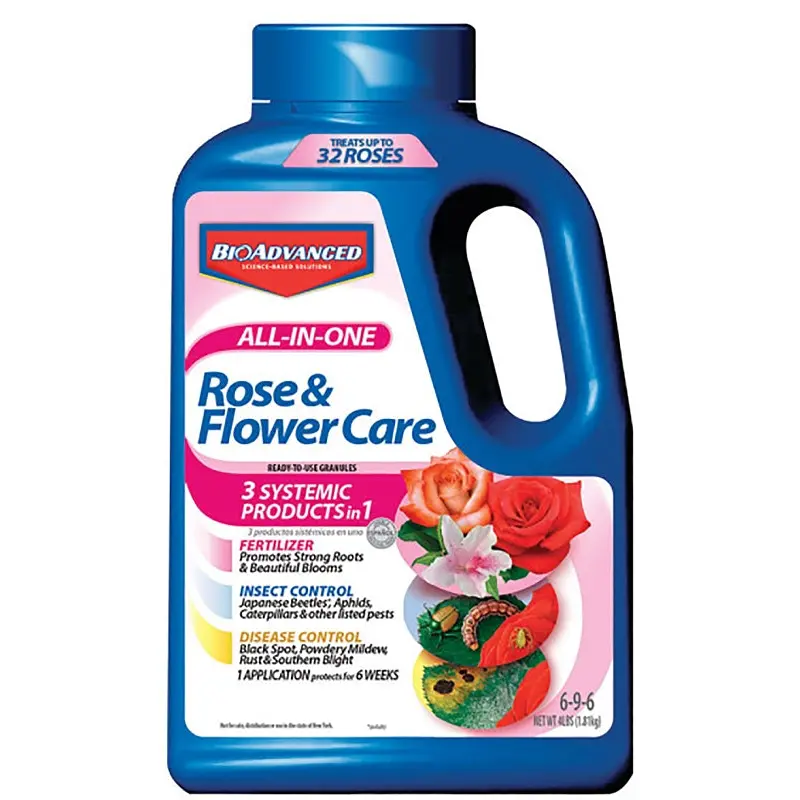 BioAdvanced 701110A Rose and Flower Fertilizer, 4 lb, Granular, 6-9-6 N-P-K Ratio