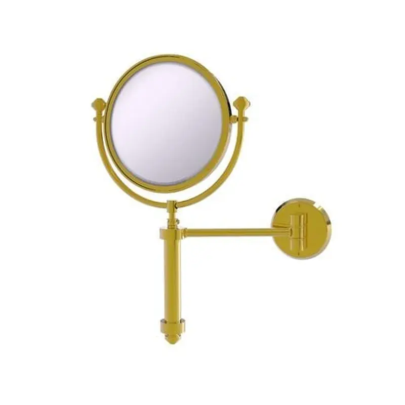 Allied Brass Southbeach 8-in x 16-in Polished Brass Double-Sided Magnifying Wall-Mounted Vanity Mirror