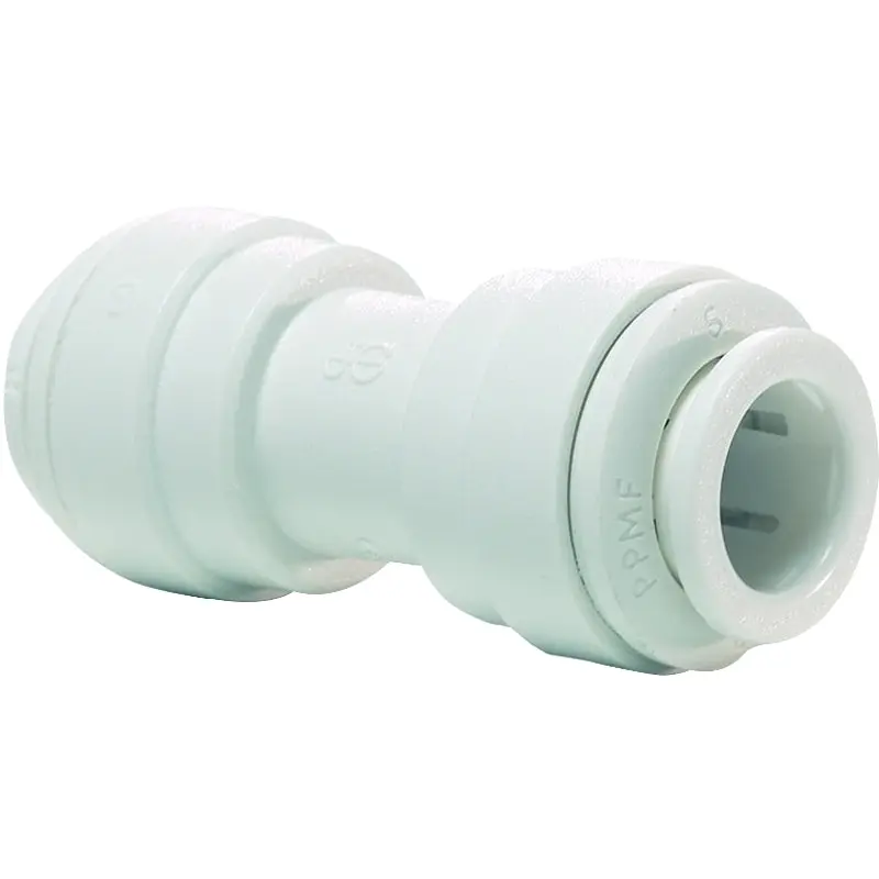 John Guest PP0408WP Pipe Union Connector, 1/4 in, Polypropylene, 60 to 150 psi Pressure