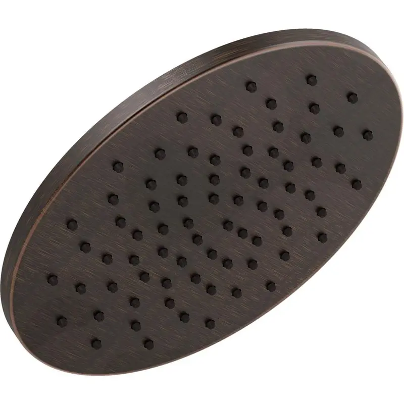 1-Spray 11.8 in. Single Wall Mount Fixed Rain Shower Head in Venetian BronzeChrome / 1.75 / 5.974