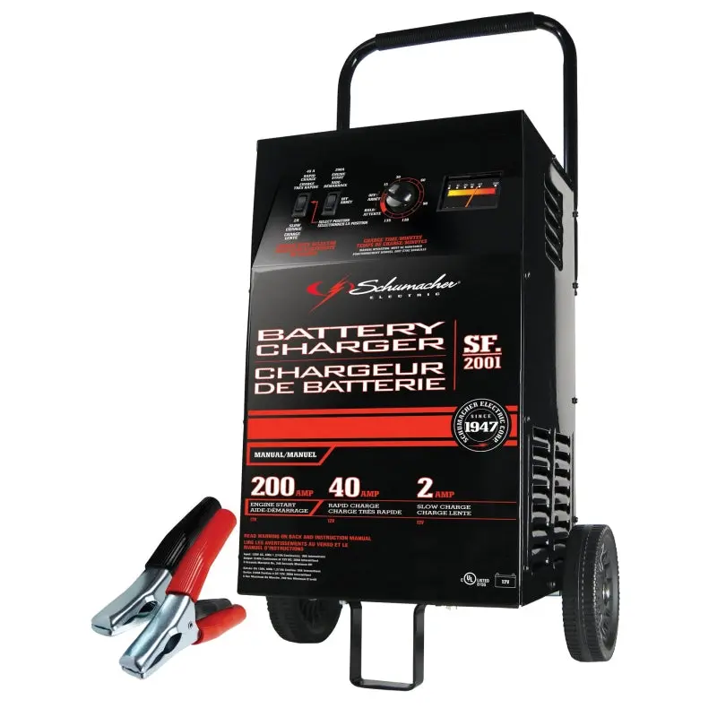 Schumacher SF-2001 Wheel Style Manual Starter, 12 V Output, 12 V Battery, 40 A Charge, 200 A Engine Start
