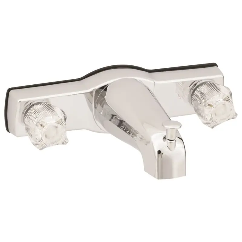 Empire Faucets Chrome RV/Mobile Home Tub/Shower Diverter with Off-Set Shanks & Shower Head, Metal Brass8"