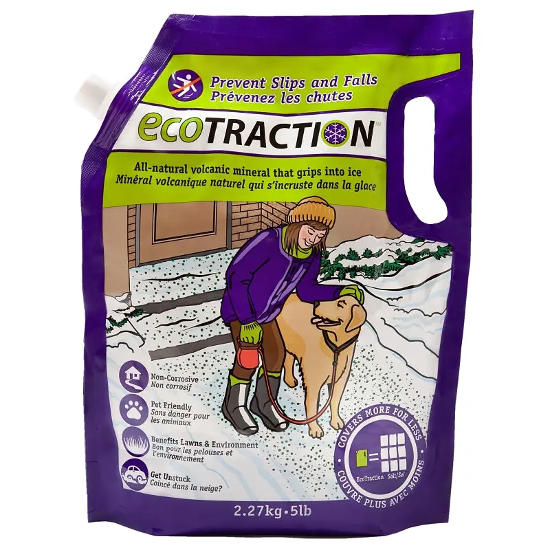 ecoTRACTION ET2R Ice Melter, Granule Crystal, Solid, 2.27 kg Bag