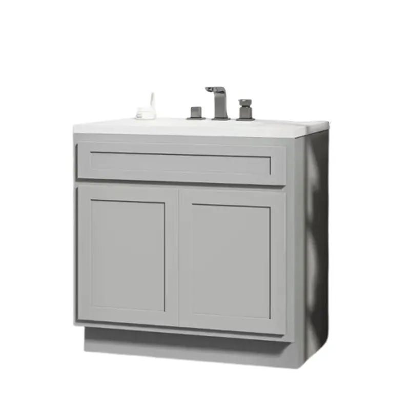 30 in. W x 21 in. D x 32.5 in. H 2-Doors Bath Vanity Cabinet Only in Gray